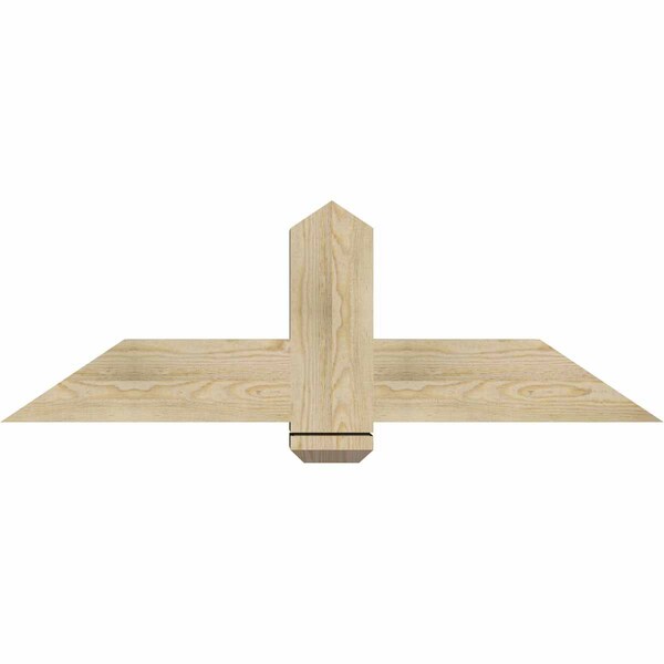 Ekena Millwork Eugene Rough Sawn Timber Gable Bracket, Douglas Fir, 48"W x 16"H x 6"D x 6"F, 8/12 Pitch GBW048X16X0606EUG00RDF - main